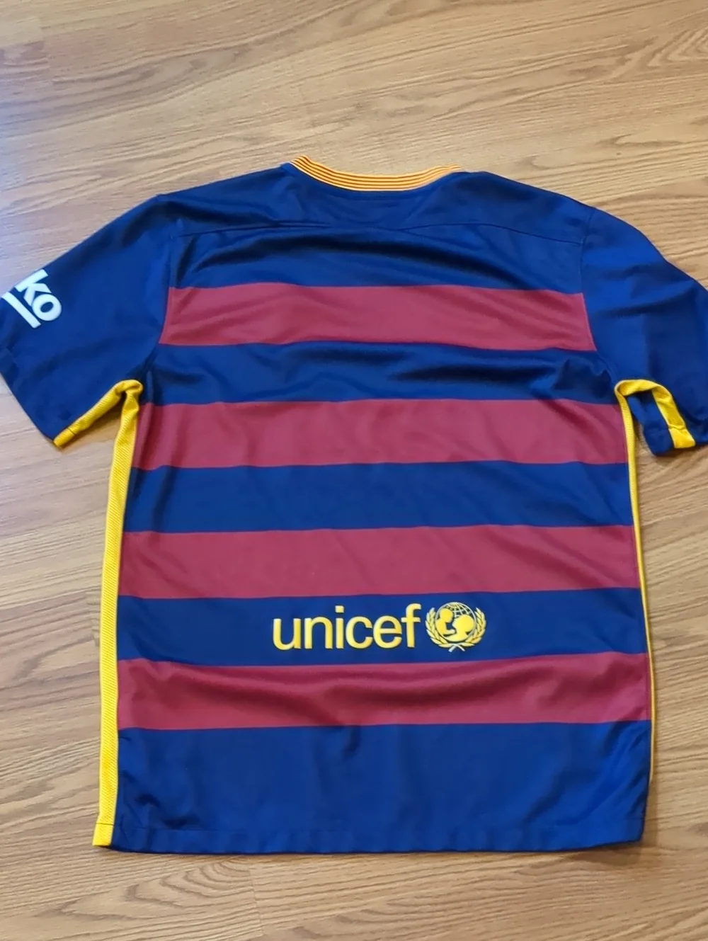 Nike FC Barcelona 2015/16 Home Soccer Jersey Qatar Airways LFP Patch